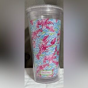 Lily Pulitzer Tumbler Lobster Design - straw not included
